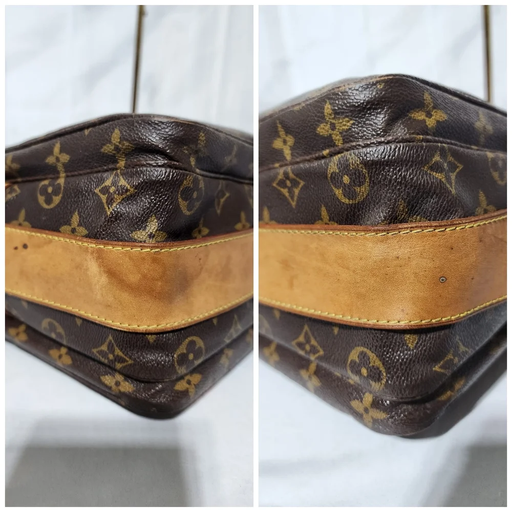 LOUIS VUITTON Monogram Canvas Naviglio Messenger/Crossbody Bag Brown